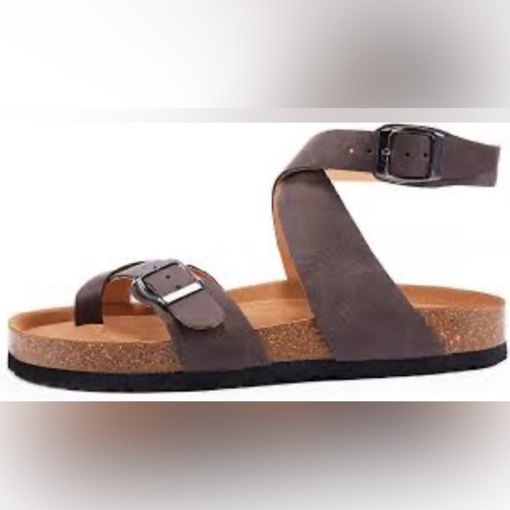 LOVE Flat Buckle Sandals